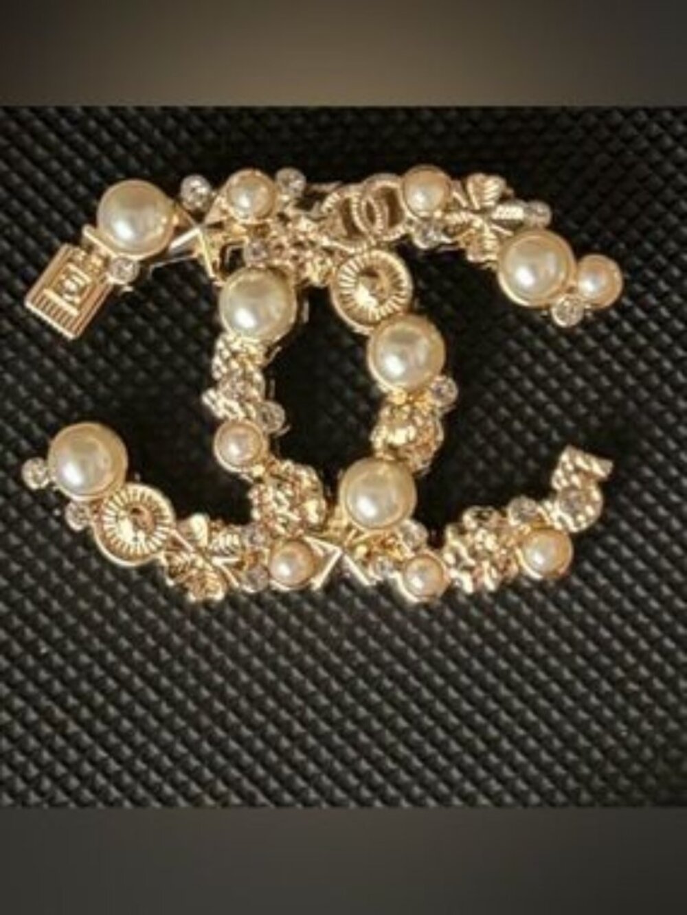 Chanel Luxurious Pearl and Crystal CC Brooch